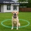Collier chien anti fugue sans fil – Clôture pour chien électrique sans fil avec collier chien clôture intégré