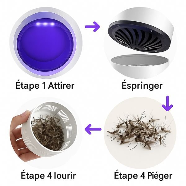 Piège à Insectes UV – Tue-Moustiques et Mouches Intérieur/Extérieur pour un Contrôle Efficace des Nuisibles