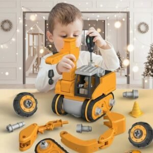 Coffret ingénieur électrique pour enfants dès 3 ans – jeu de construction avec visseuse et pièces de véhicule