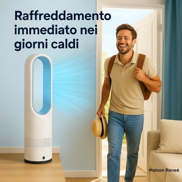 Chauffage soufflant, refroidisseur d’air et purificateur d’air 3-en-1 pour un air pur et des températures agréables dans les pièces à vivre