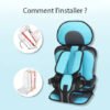 Siège Auto de Sécurité Portable pour Enfant | Confort et Protection pour Voyage en Voiture