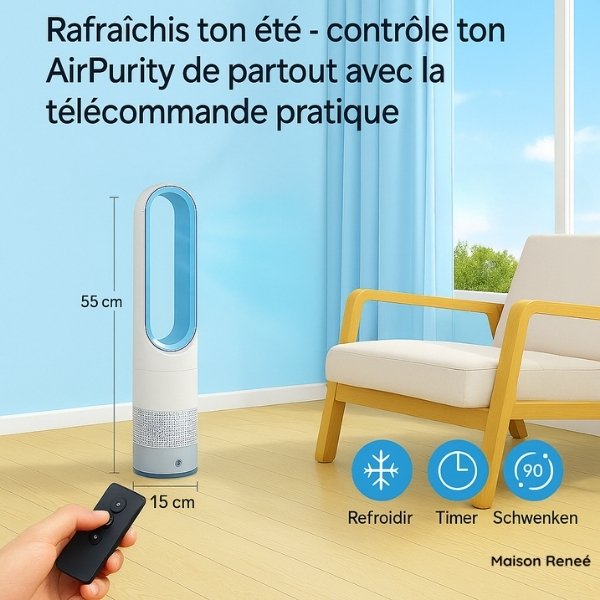 Chauffage soufflant, refroidisseur d’air et purificateur d’air 3-en-1 pour un air pur et des températures agréables dans les pièces à vivre