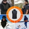 Gilet chauffant imperméable léger – veste chauffante électrique 3 niveaux pour extérieur