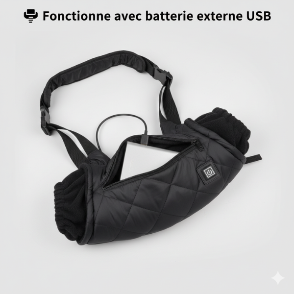 Chauffe-Mains Chauffant Portable Sans Fil – Manchon USB Électrique Nomade, 3 Niveaux de Chaleur