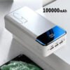 Batterie externe 100 000mAh – powerbank haute capacité et chargeur portable universel