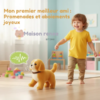 Chien Peluche Interactif Marcheur | Réactions Sonores & Tactiles Intelligentes | Jouet Électronique pour Enfants