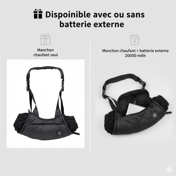 Chauffe-Mains Chauffant Portable Sans Fil – Manchon USB Électrique Nomade, 3 Niveaux de Chaleur