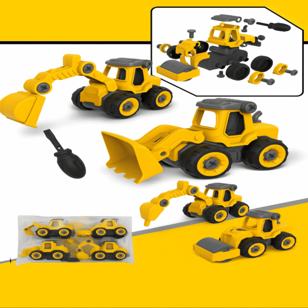 Coffret ingénieur électrique pour enfants dès 3 ans – jeu de construction avec visseuse et pièces de véhicule