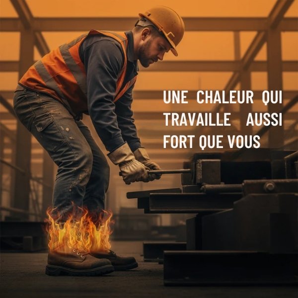 Semelles Chauffantes Rechargeables pour Chaussures de Sécurité – Chauffe-Pieds Électriques Thermiques pour le Travail, l’Extérieur et l’Industrie