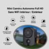 Caméra espion miniature sans fil avec détection PIR et autonomie longue durée autonome