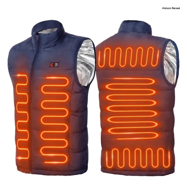 Gilet Chauffant Électrique pour Hommes et Femmes | Veste Isolante Légère à Ajustement Réglable – Idéale pour les Activités Extérieures et le Froid