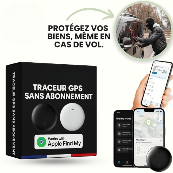 Traceur GPS sans abonnement pour voiture et moto, balise aimantée compatible iPhone et Android