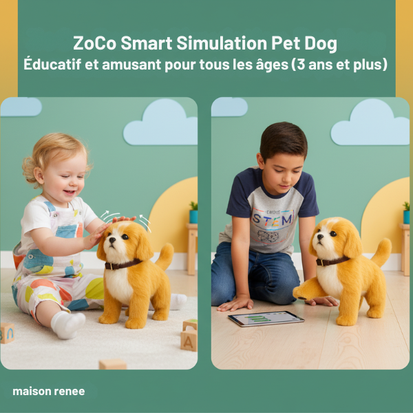 Chien Peluche Interactif Marcheur | Réactions Sonores & Tactiles Intelligentes | Jouet Électronique pour Enfants