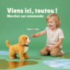 Chien Peluche Interactif Marcheur | Réactions Sonores & Tactiles Intelligentes | Jouet Électronique pour Enfants
