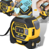 Mètre à Ruban Laser 3-en-1 avec Mesure de Distance, Surface et Volume – Outil de Précision pour Bricolage et Construction