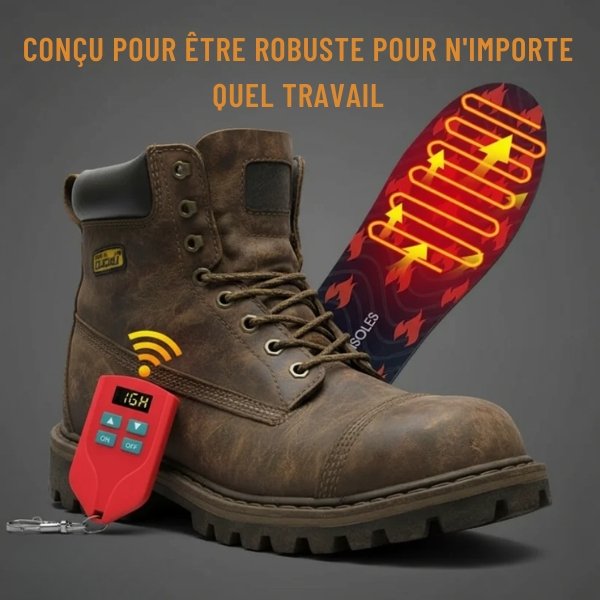 Semelles Chauffantes Rechargeables pour Chaussures de Sécurité – Chauffe-Pieds Électriques Thermiques pour le Travail, l’Extérieur et l’Industrie