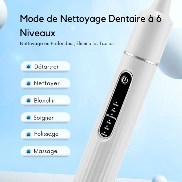 Grattoir dentaire ultrason puissant pour enlever le tartre dent et la plaque – comment enlever le tartre sur les dents efficacement chez soi