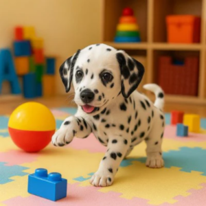 Chien Robot Dalmatien Interactif – Chiot Électronique qui Marche & Réagit