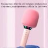 3-35.jpg Micro Karaoke Rose pour Enfants – Système de Chant Portable avec Haut-parleur Intégré et Effets Sonores