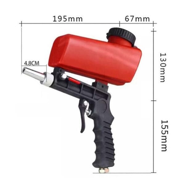 Sableuse Pneumatique pour Bois, Pistolet à Sablage Compatible avec Compresseur pour Finition Parfaite