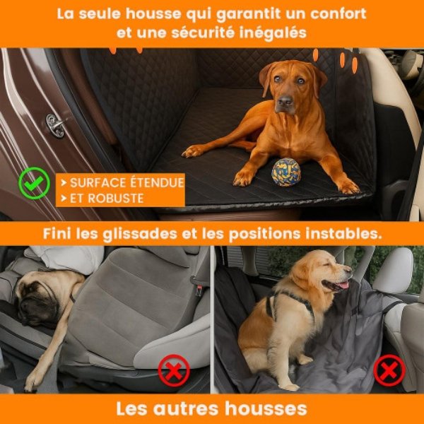 Housse de voiture chien imperméable avec protection pour voiture pour chien et housse chien pour voiture