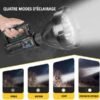 Lampe torche puissante LED rechargeable avec longue portée et lampes torches puissantes portatives