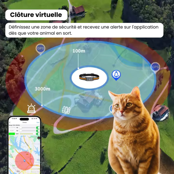 4_96de16d6-b2c2-4ef1-95cc-cbe9f00c0a61.png Collier GPS chat sans abonnement étanche et léger avec puce GPS chat et suivi en temps réel