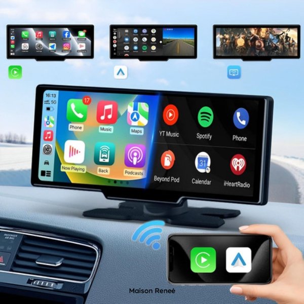 Écran CarPlay pour voiture compatible Apple et Android avec fonction radio intégrée