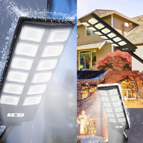 Lampadaire solaire extérieur avec lampes solaires jardin et lampe solaire pour éclairage décoratif