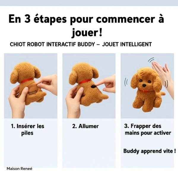 Chien robot interactif à piles – Le jouet intelligent du futur
