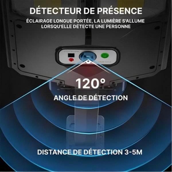 Lampadaire solaire extérieur avec lampes solaires jardin et lampe solaire pour éclairage décoratif