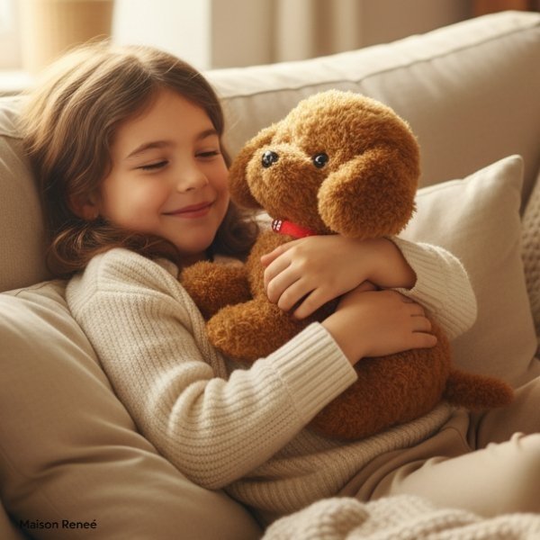 Chien en peluche apaisant Thérapie-Buddy – Aide les enfants anxieux, hyperactifs ou ayant des troubles du sommeil à se sentir en sécurité