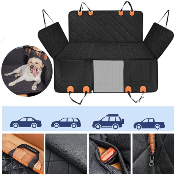 Housse de voiture chien imperméable avec protection pour voiture pour chien et housse chien pour voiture