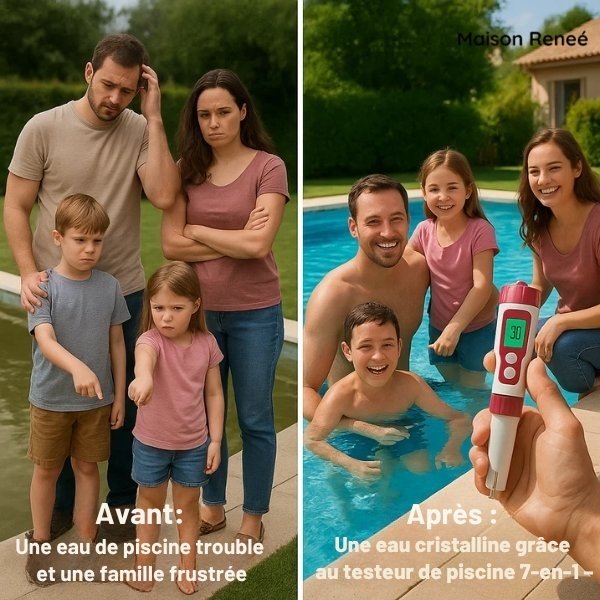 Testeur numérique de piscine – Appareil de mesure du pH et du chlore pour une analyse facile de l’eau