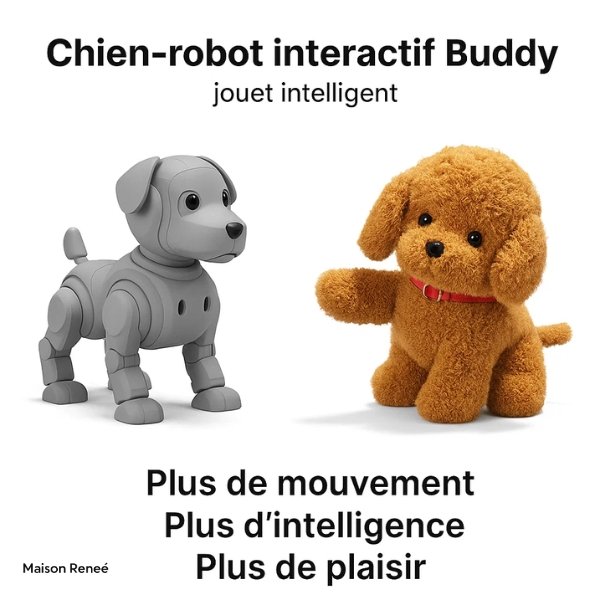 Chien robot interactif à piles – Le jouet intelligent du futur