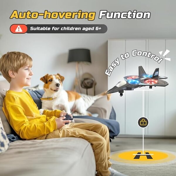 Avion Flying Speedy Télécommandé avec Lumière, Jouet pour Enfants 5 Ans et Plus, Facile à Piloter
