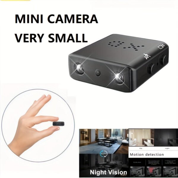 Mini caméra de surveillance sans fil Full HD – vision nocturne et contrôle à distance smartphone