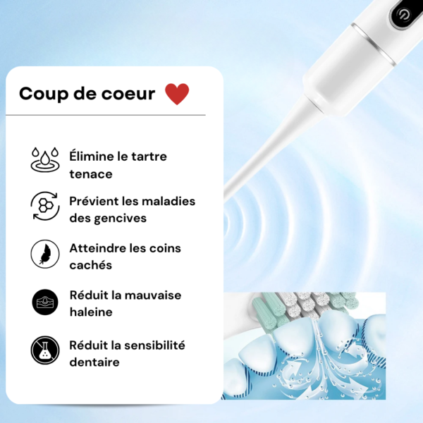 Grattoir dentaire ultrason puissant pour enlever le tartre dent et la plaque – comment enlever le tartre sur les dents efficacement chez soi