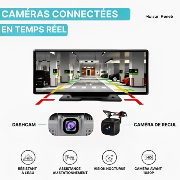 Écran CarPlay pour voiture compatible Apple et Android avec fonction radio intégrée