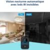 Caméra espion miniature sans fil avec détection PIR et autonomie longue durée autonome