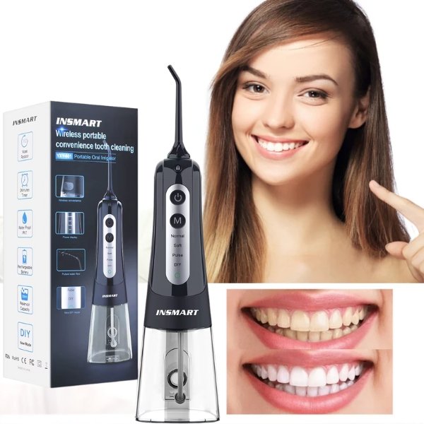 Jet Dentaire Hydropulseur – Nettoyage Avancé pour Dents, Eau et Gencives avec Technologie de Pulsation d’Eau