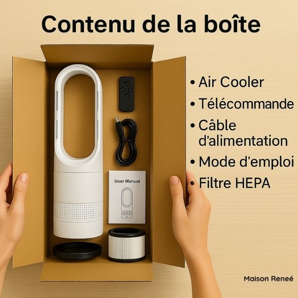 Chauffage soufflant, refroidisseur d’air et purificateur d’air 3-en-1 pour un air pur et des températures agréables dans les pièces à vivre