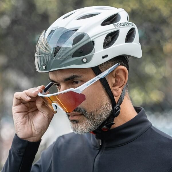 Casque Vélo Rockible Avec Visière – PC Résistant Aux Chocs, Réglable 57-62 Cm, Respirant