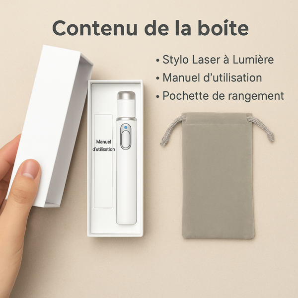 Stylo laser à lumière bleue pour taches, cicatrices et tatouages