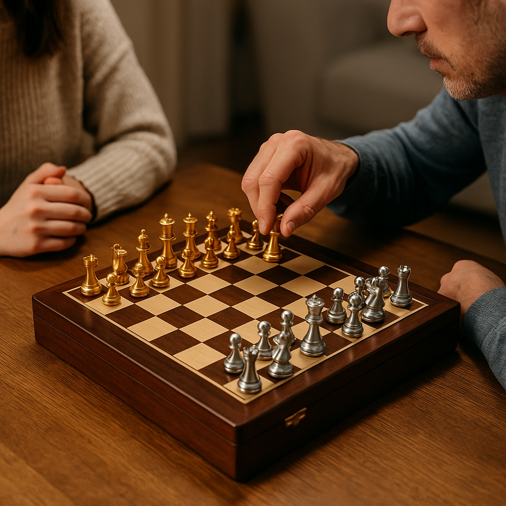 Jeu Complet De 32 Pièces D’échecs En Bois Naturel – Finition Artisanale, Compatibles Avec Tous Les échiquiers (échiquier Non Inclus) – Hauteur Roi 7,62 Cm