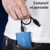 Disque Dur Externe SSD Ultra-Rapide | Stockage Compact 1 To | Idéal pour Sauvegarde et Transfert de Données
