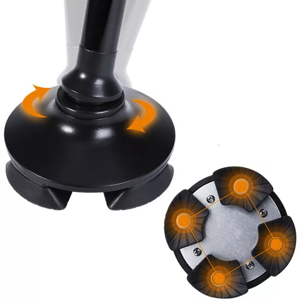 Canne de marche polyvalente, canne handicap pliante avec lumière LED pour un soutien et une stabilité optimaux