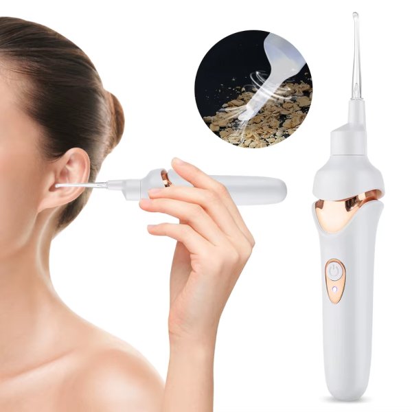 Aspirateur pour oreille avec extracteur de bouchon de cérumen – Produit efficace pour déboucher oreilles et nettoyage en douceur
