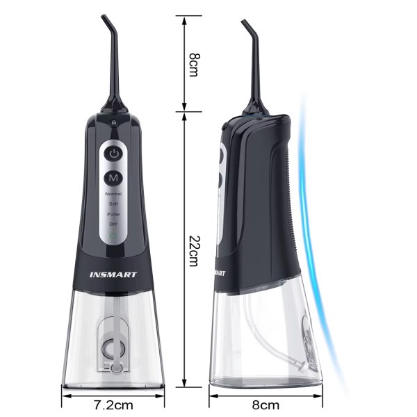 Jet Dentaire Hydropulseur – Nettoyage Avancé pour Dents, Eau et Gencives avec Technologie de Pulsation d’Eau