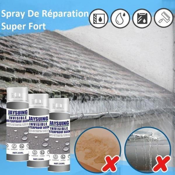 Spray Étanchéité Extérieur – Répare Fissures de Murs avec Agent Invisible Waterproof et Protection Durable